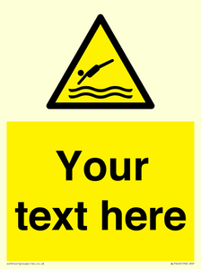 Custom Warning diving area